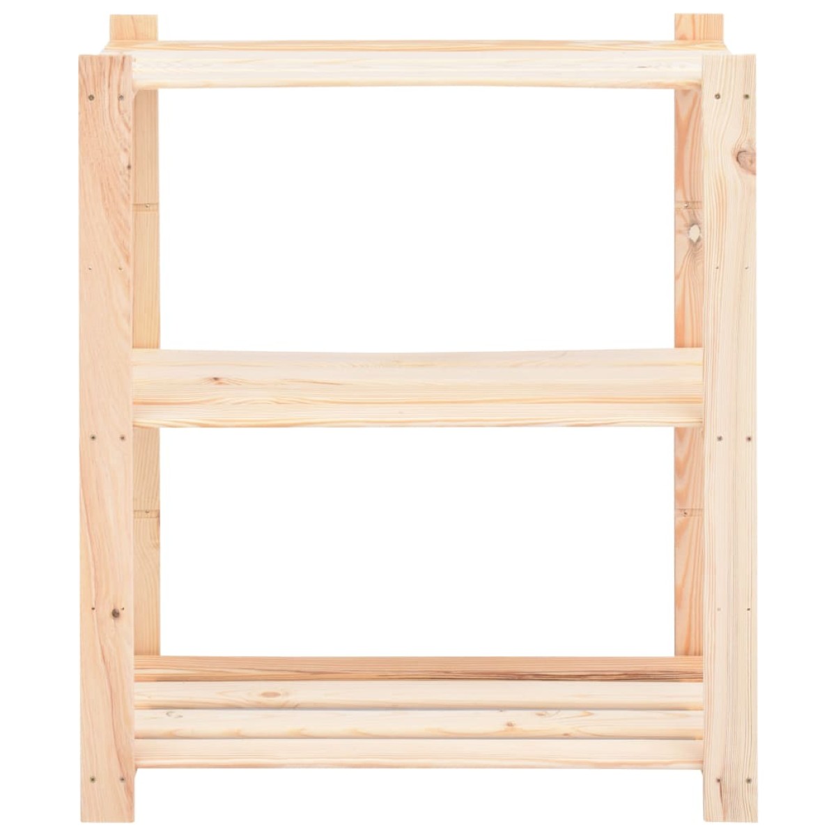 vidaXL Ραφιέρες 3 Επιπέδων 2 τεμ 150 κ. 80x38x90 εκ. Μασίφ Ξύλο Πεύκου