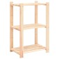 vidaXL Ραφιέρες 3 Επιπέδων 2 τεμ 150 κ. 60x38x90 εκ. Μασίφ Ξύλο Πεύκου