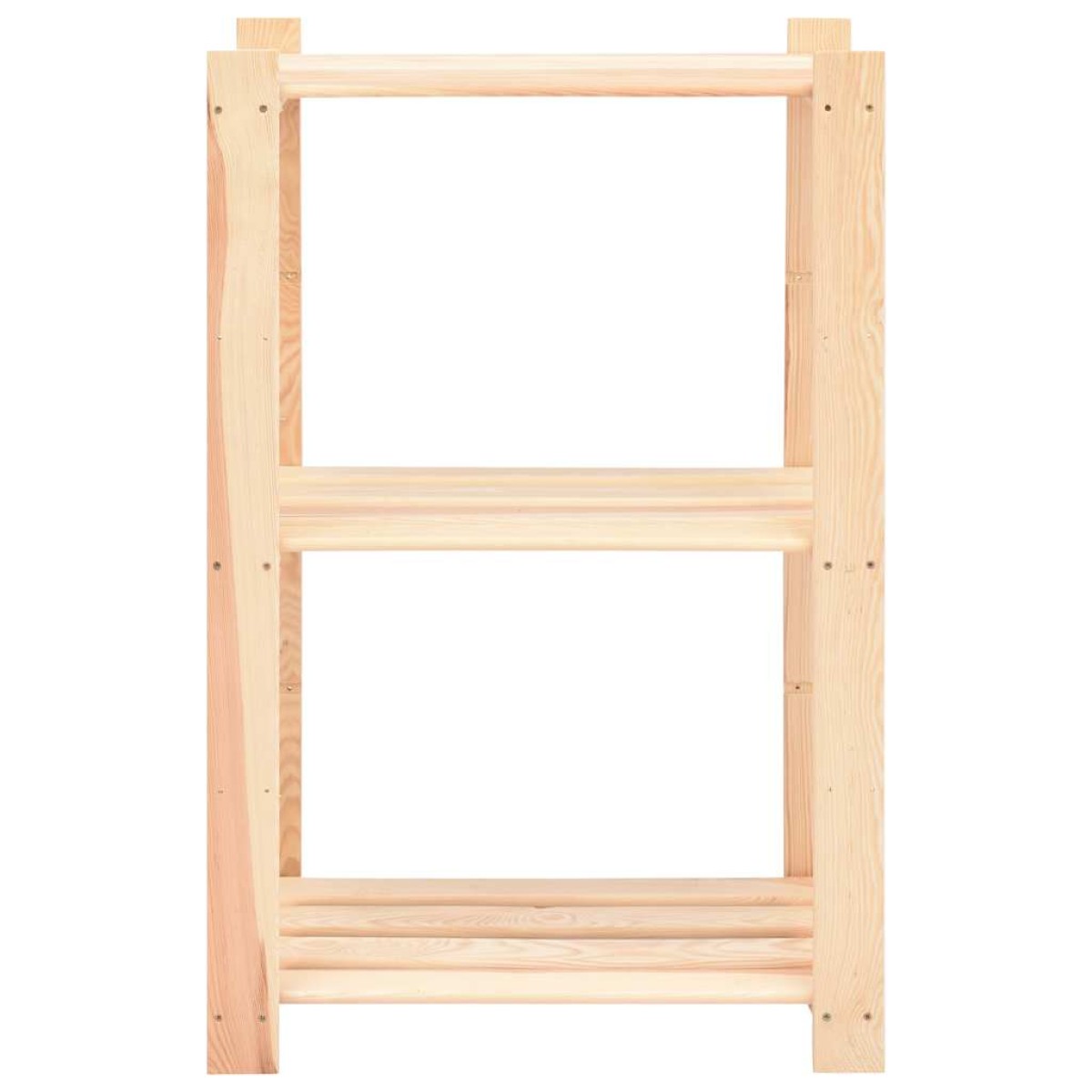vidaXL Ραφιέρες 3 Επιπέδων 2 τεμ 150 κ. 60x38x90 εκ. Μασίφ Ξύλο Πεύκου