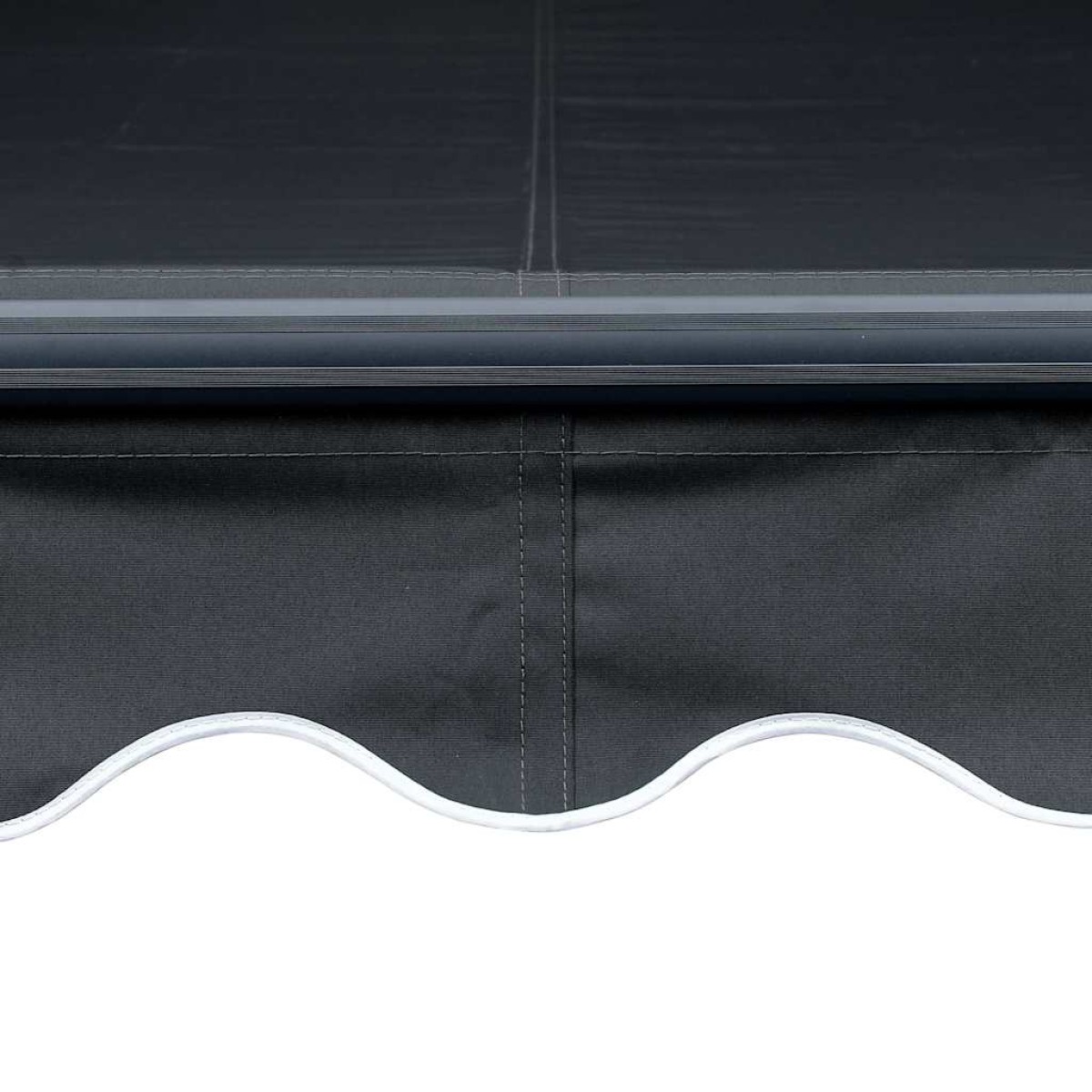 vidaXL Τέντα Συρόμενη Χειροκίνητη με LED Ανθρακί 350 x 250 εκ.