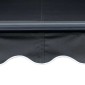 vidaXL Τέντα Συρόμενη Χειροκίνητη με LED Ανθρακί 350 x 250 εκ.