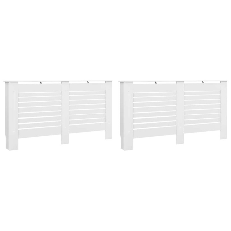 vidaXL Καλύμματα Καλοριφέρ 2 τεμ. Λευκά 152 x 19 x 81,5 εκ. από MDF