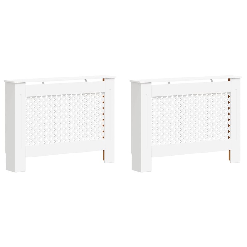 vidaXL Καλύμματα Καλοριφέρ 2 τεμ. Λευκά 112 x 19 x 81,5 εκ. από MDF