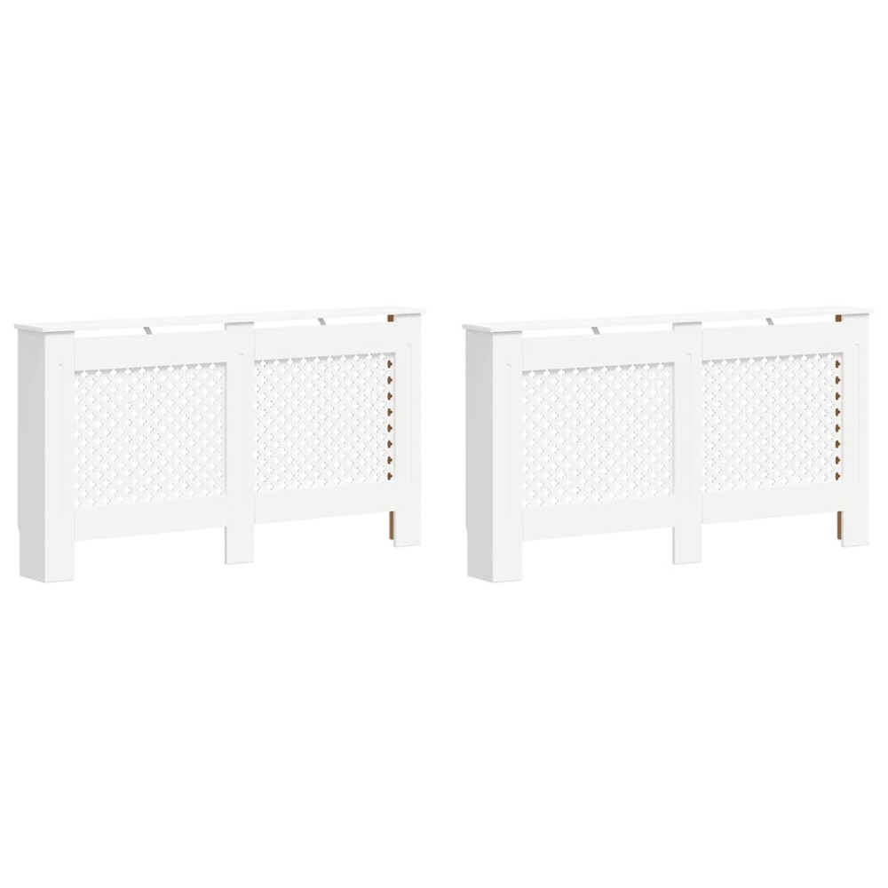 vidaXL Καλύμματα Καλοριφέρ 2 τεμ. Λευκά 152 x 19 x 81,5 εκ. από MDF