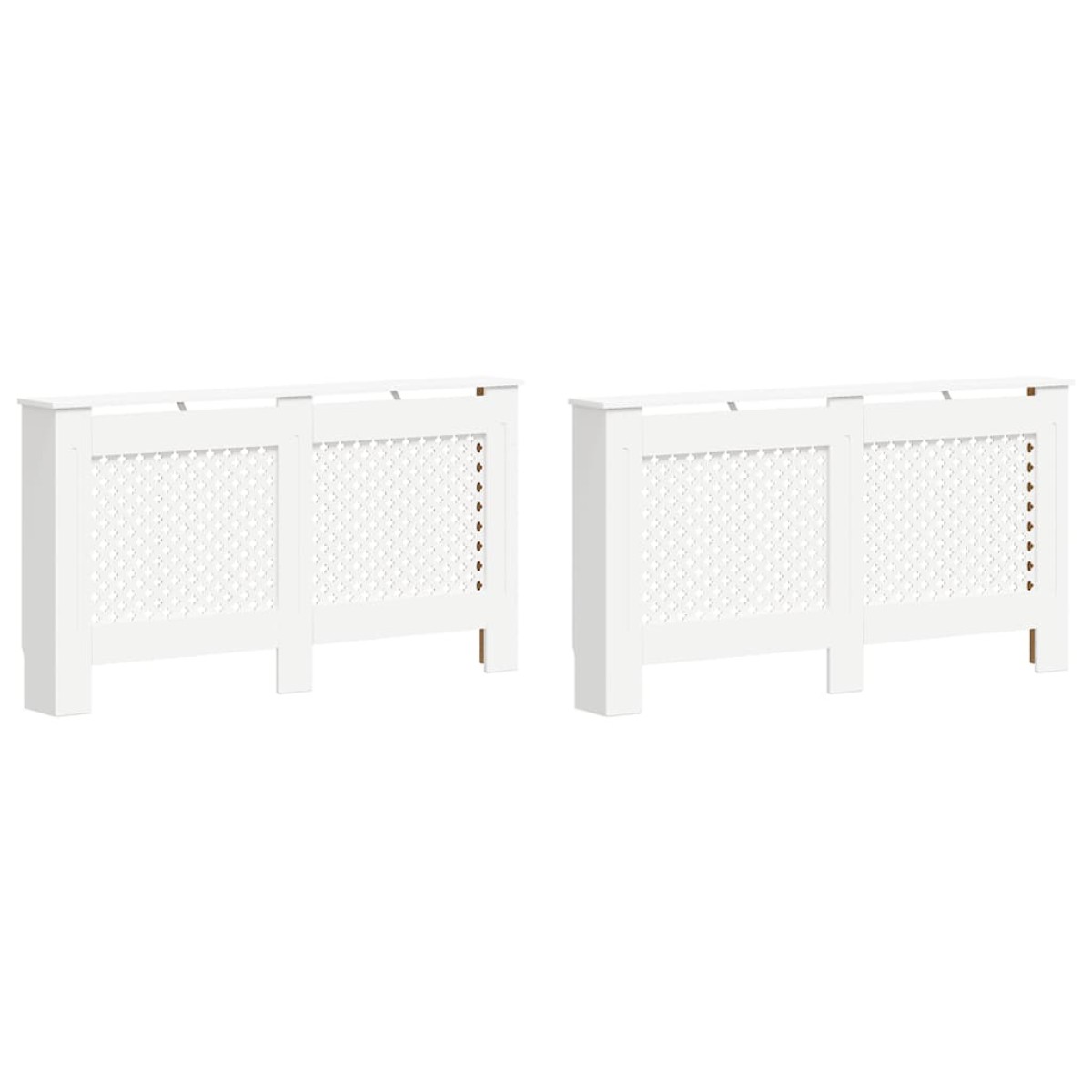 vidaXL Καλύμματα Καλοριφέρ 2 τεμ. Λευκά 152 x 19 x 81,5 εκ. από MDF
