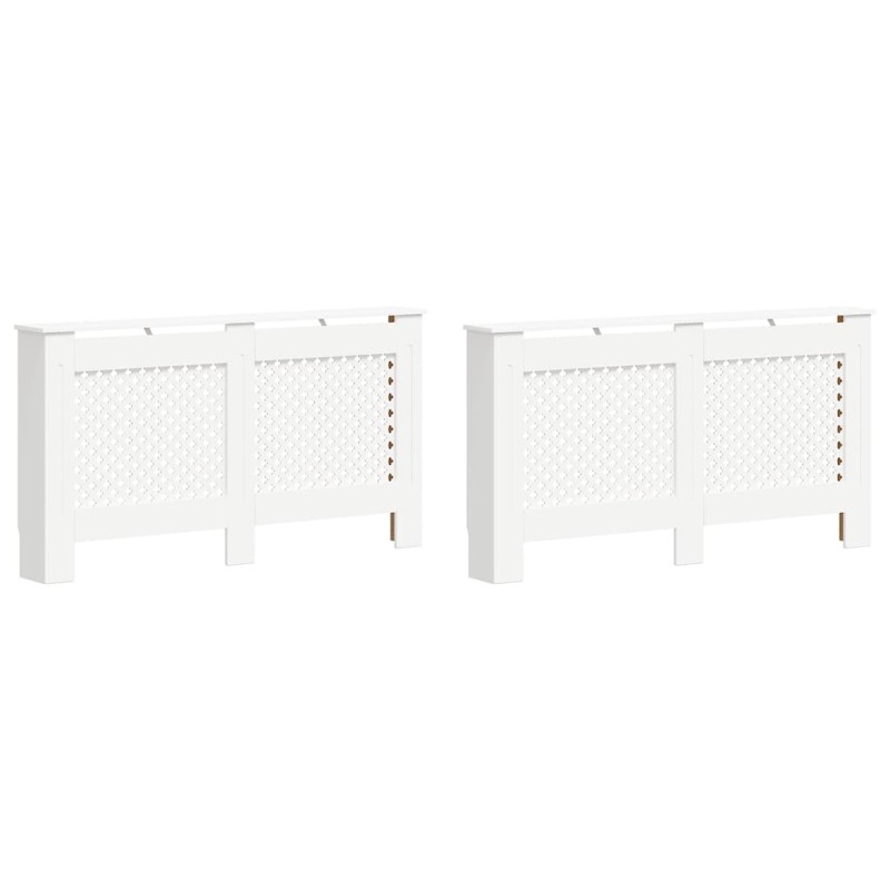 vidaXL Καλύμματα Καλοριφέρ 2 τεμ. Λευκά 152 x 19 x 81,5 εκ. από MDF
