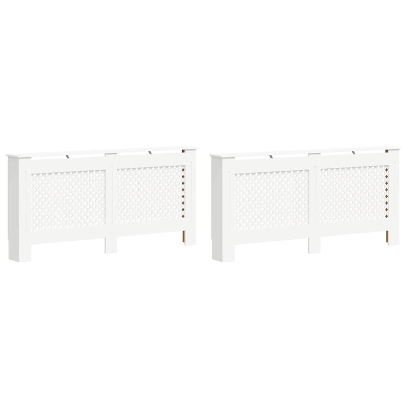 vidaXL Καλύμματα Καλοριφέρ 2 τεμ. Λευκά 172 x 19 x 81,5 εκ. από MDF