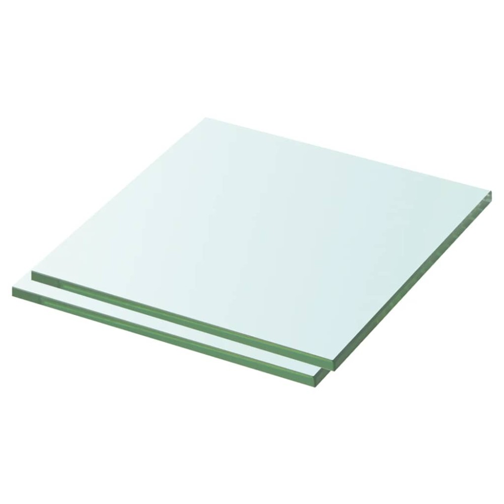 vidaXL Ράφια Πάνελ 2 τεμ. Διάφανα 30 x 25 εκ. Γυάλινα