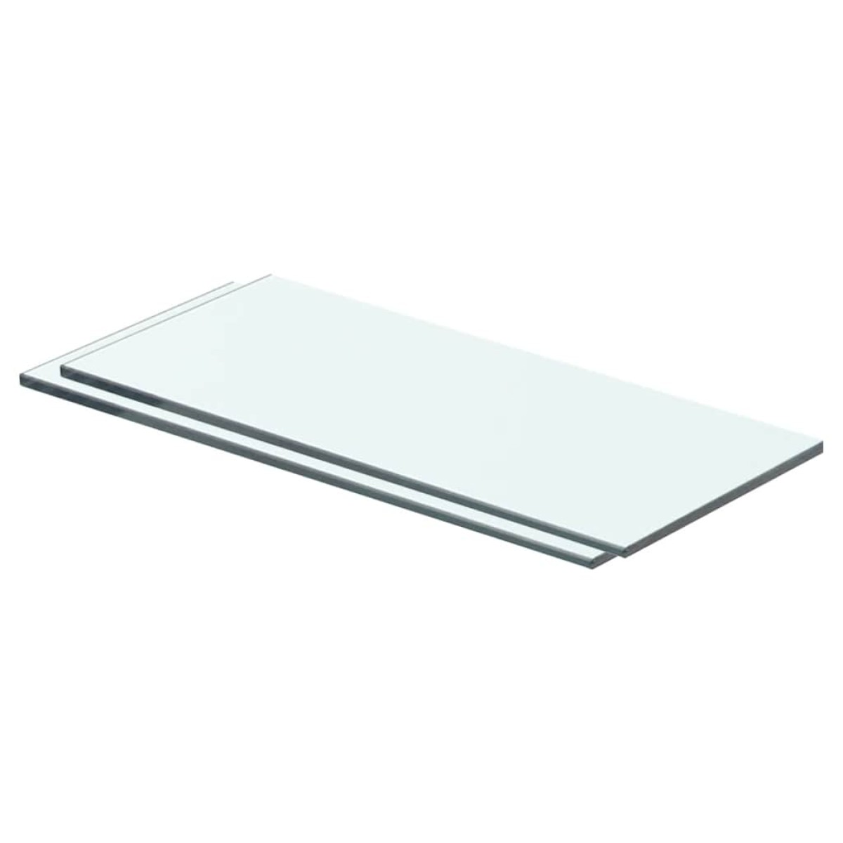 vidaXL Ράφια Πάνελ 2 τεμ. Διάφανα 40 x 12 εκ. Γυάλινα
