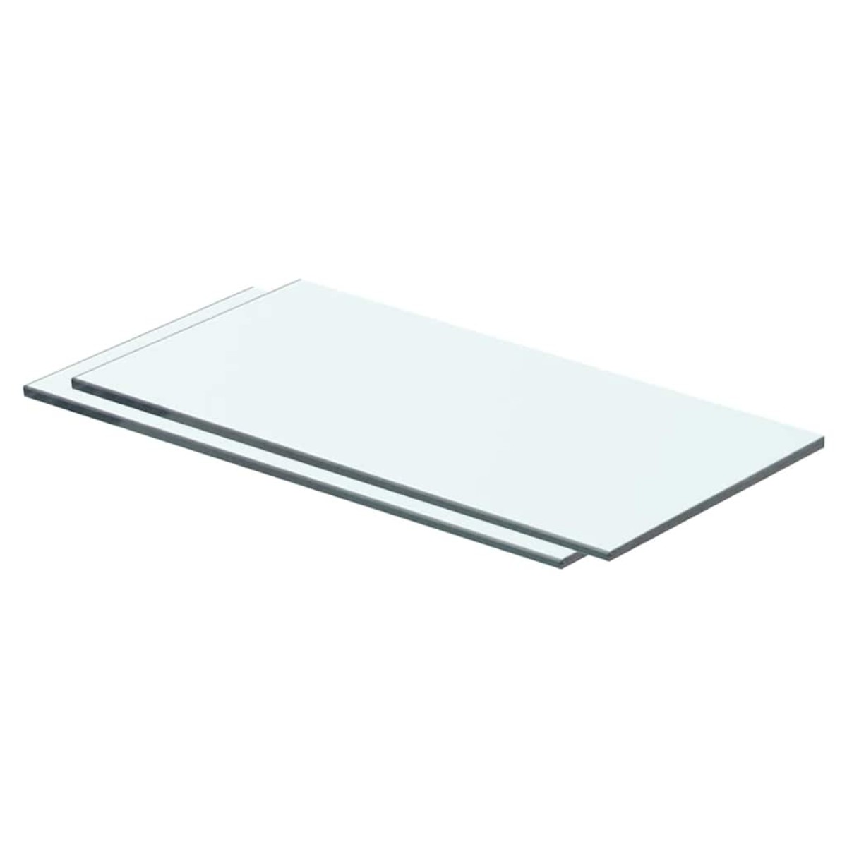 vidaXL Ράφια Πάνελ 2 τεμ. Διάφανα 40 x 15 εκ. Γυάλινα