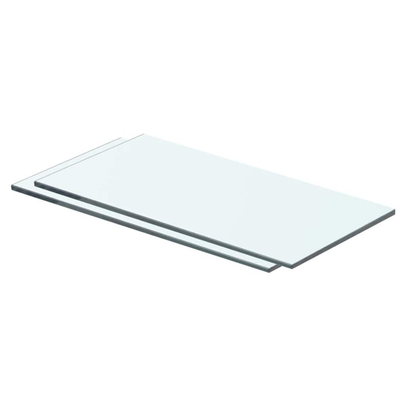 vidaXL Ράφια Πάνελ 2 τεμ. Διάφανα 40 x 15 εκ. Γυάλινα