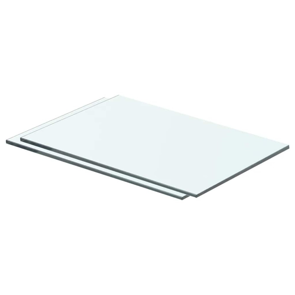 vidaXL Ράφια Πάνελ 2 τεμ. Διάφανα 40 x 20 εκ. Γυάλινα