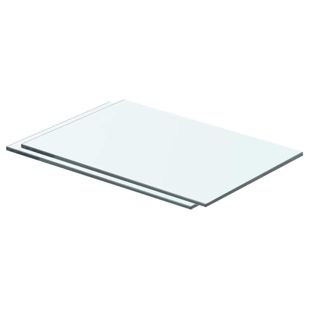vidaXL Ράφια Πάνελ 2 τεμ. Διάφανα 40 x 20 εκ. Γυάλινα