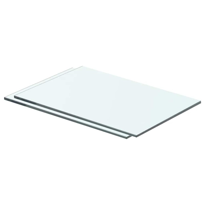 vidaXL Ράφια Πάνελ 2 τεμ. Διάφανα 40 x 20 εκ. Γυάλινα