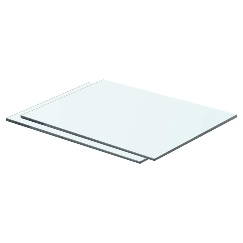 vidaXL Ράφια Πάνελ 2 τεμ. Διάφανα 40 x 25 εκ. Γυάλινα