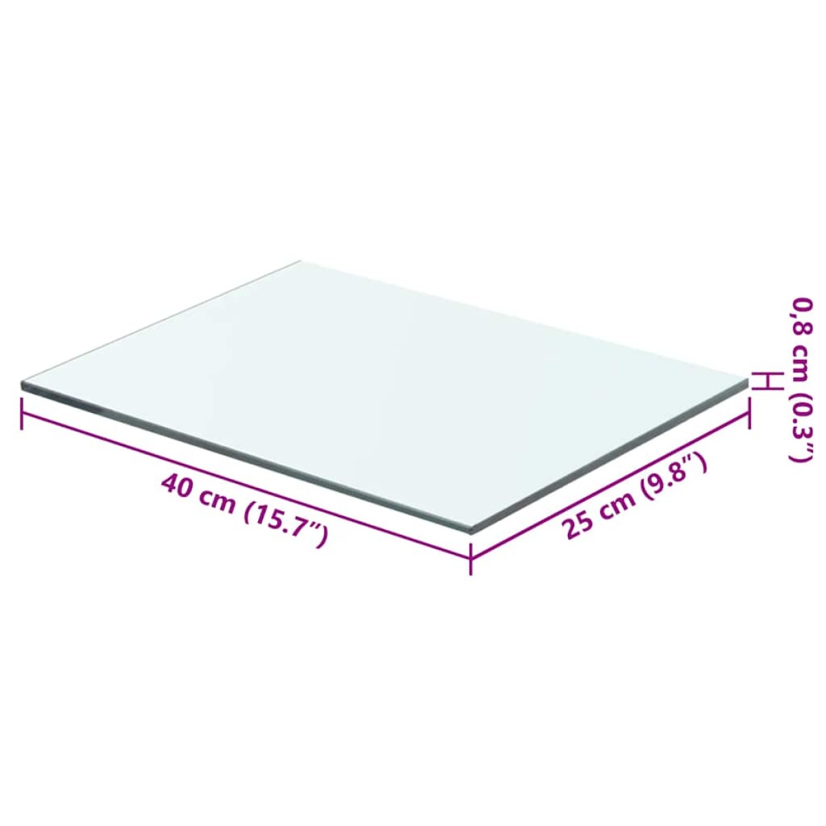 vidaXL Ράφια Πάνελ 2 τεμ. Διάφανα 40 x 25 εκ. Γυάλινα
