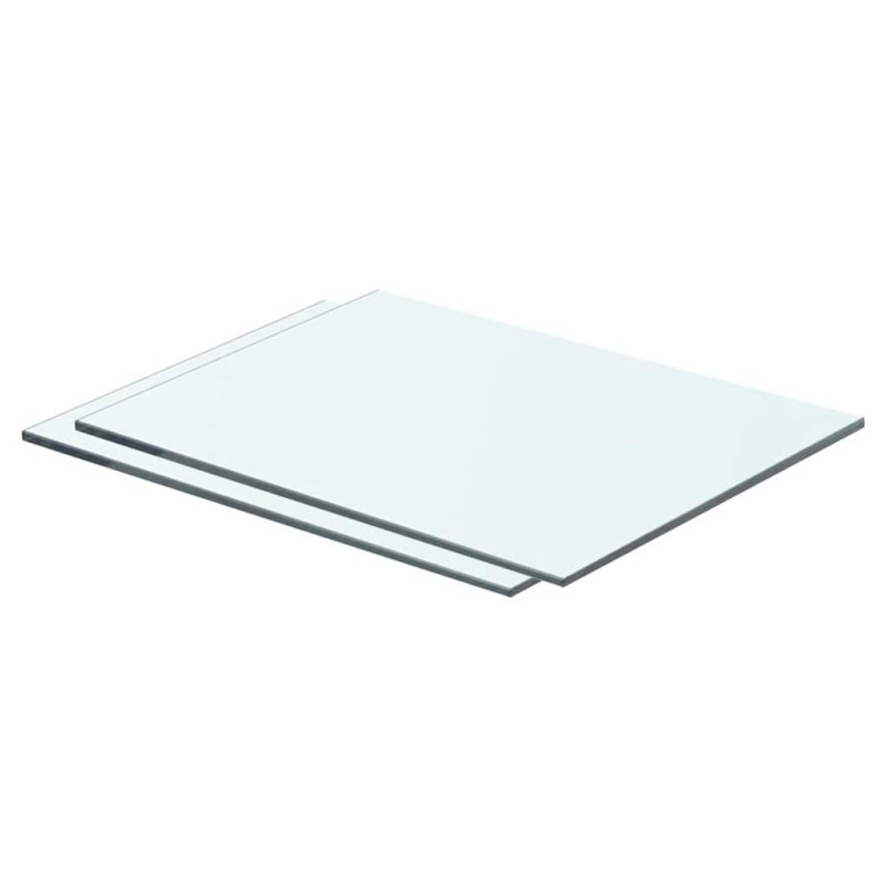 vidaXL Ράφια Πάνελ 2 τεμ. Διάφανα 40 x 25 εκ. Γυάλινα