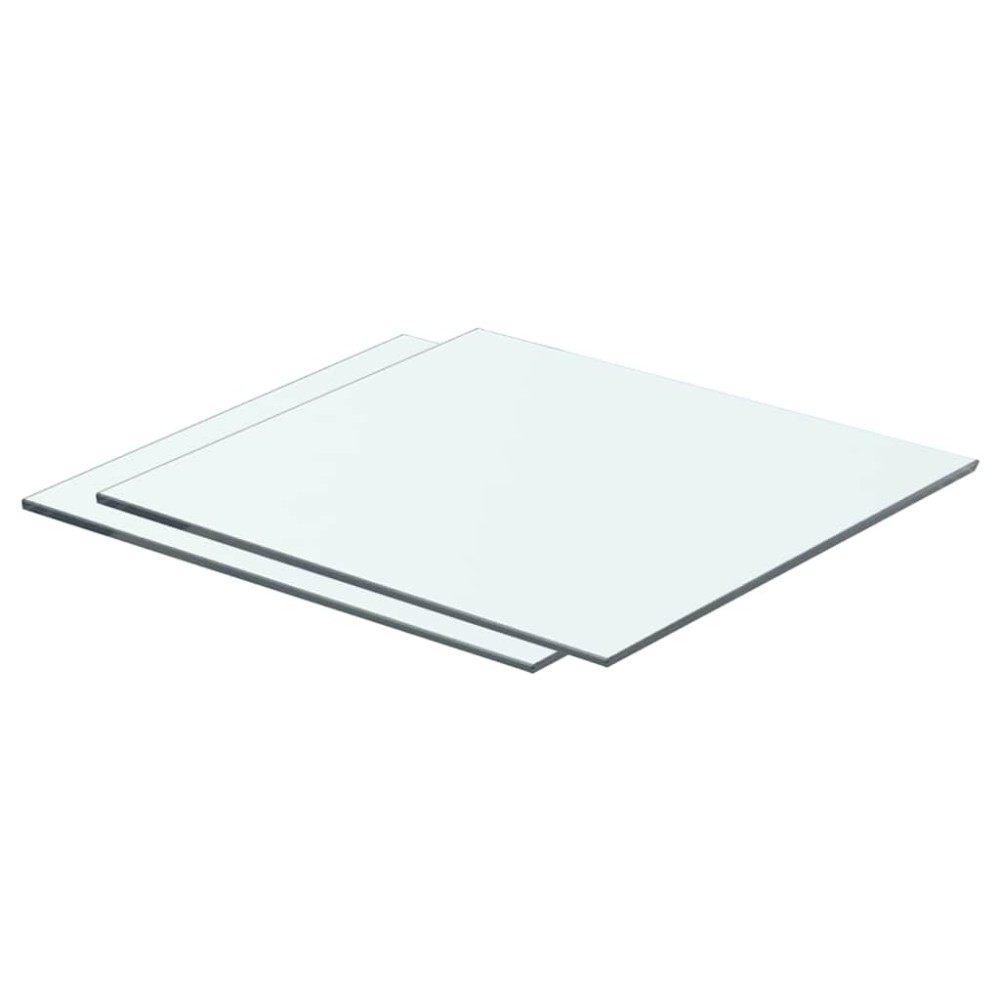 vidaXL Ράφια Πάνελ 2 τεμ. Διάφανα 40 x 30 εκ. Γυάλινα