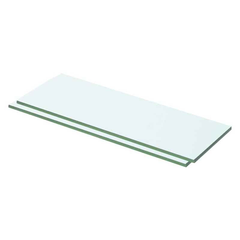 vidaXL Ράφια Πάνελ 2 τεμ. Διάφανα 50 x 12 εκ. Γυάλινα