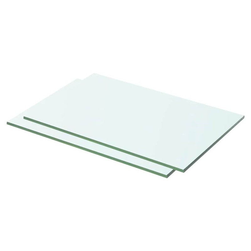 vidaXL Ράφια Πάνελ 2 τεμ. Διάφανα 50 x 25 εκ. Γυάλινα