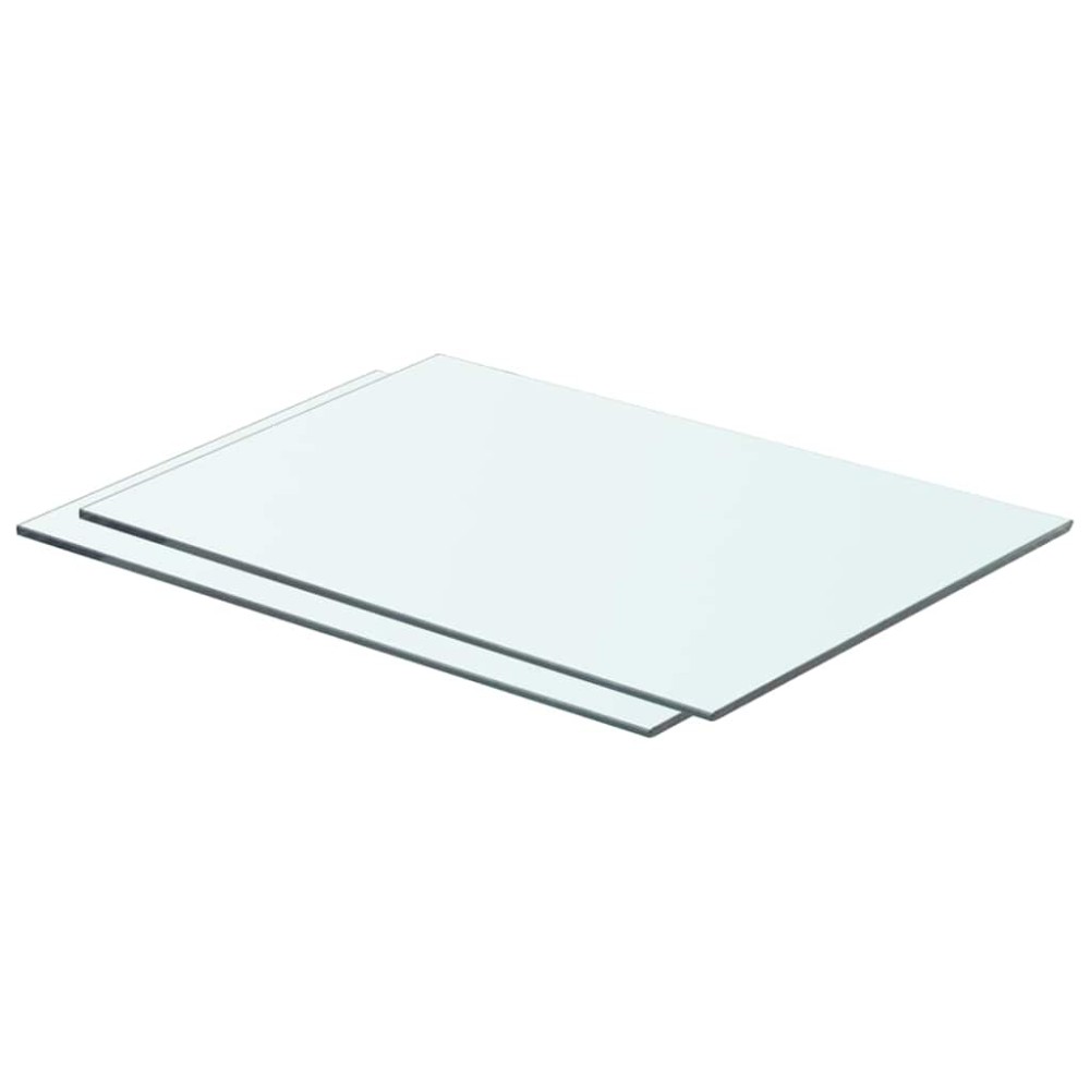 vidaXL Ράφια Πάνελ 2 τεμ. Διάφανα 50 x 30 εκ. Γυάλινα