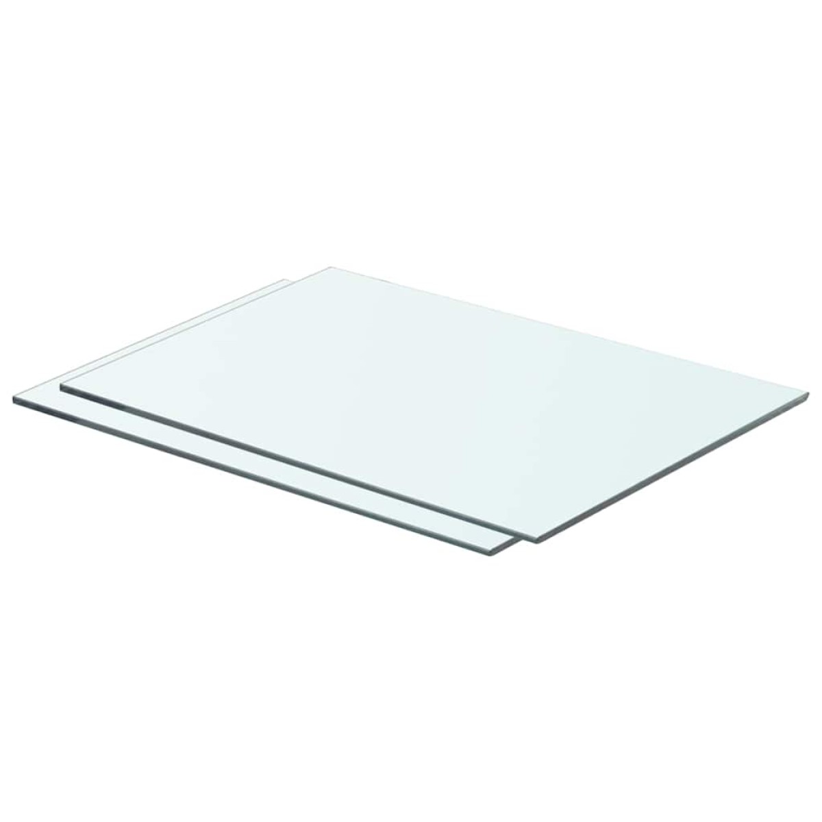 vidaXL Ράφια Πάνελ 2 τεμ. Διάφανα 50 x 30 εκ. Γυάλινα