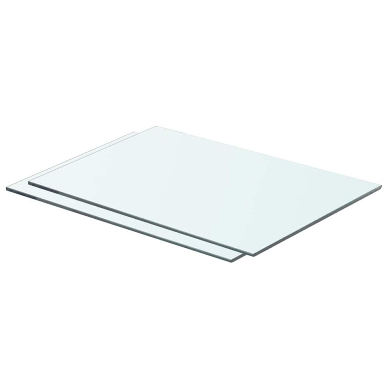 vidaXL Ράφια Πάνελ 2 τεμ. Διάφανα 50 x 30 εκ. Γυάλινα