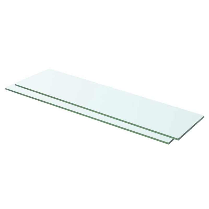 vidaXL Ράφια Πάνελ 2 τεμ. Διάφανα 60 x 12 εκ. Γυάλινα