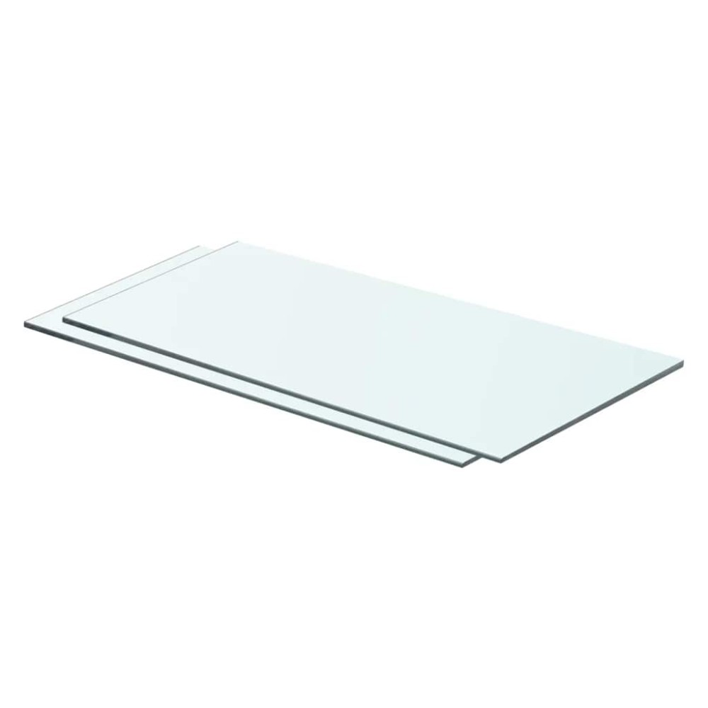 vidaXL Ράφια Πάνελ 2 τεμ. Διάφανα 60 x 25 εκ. Γυάλινα