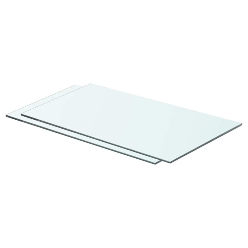 vidaXL Ράφια Πάνελ 2 τεμ. Διάφανα 60 x 30 εκ. Γυάλινα