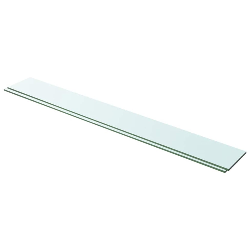 vidaXL Ράφια Πάνελ 2 τεμ. Διάφανα 100 x 12 εκ. Γυάλινα