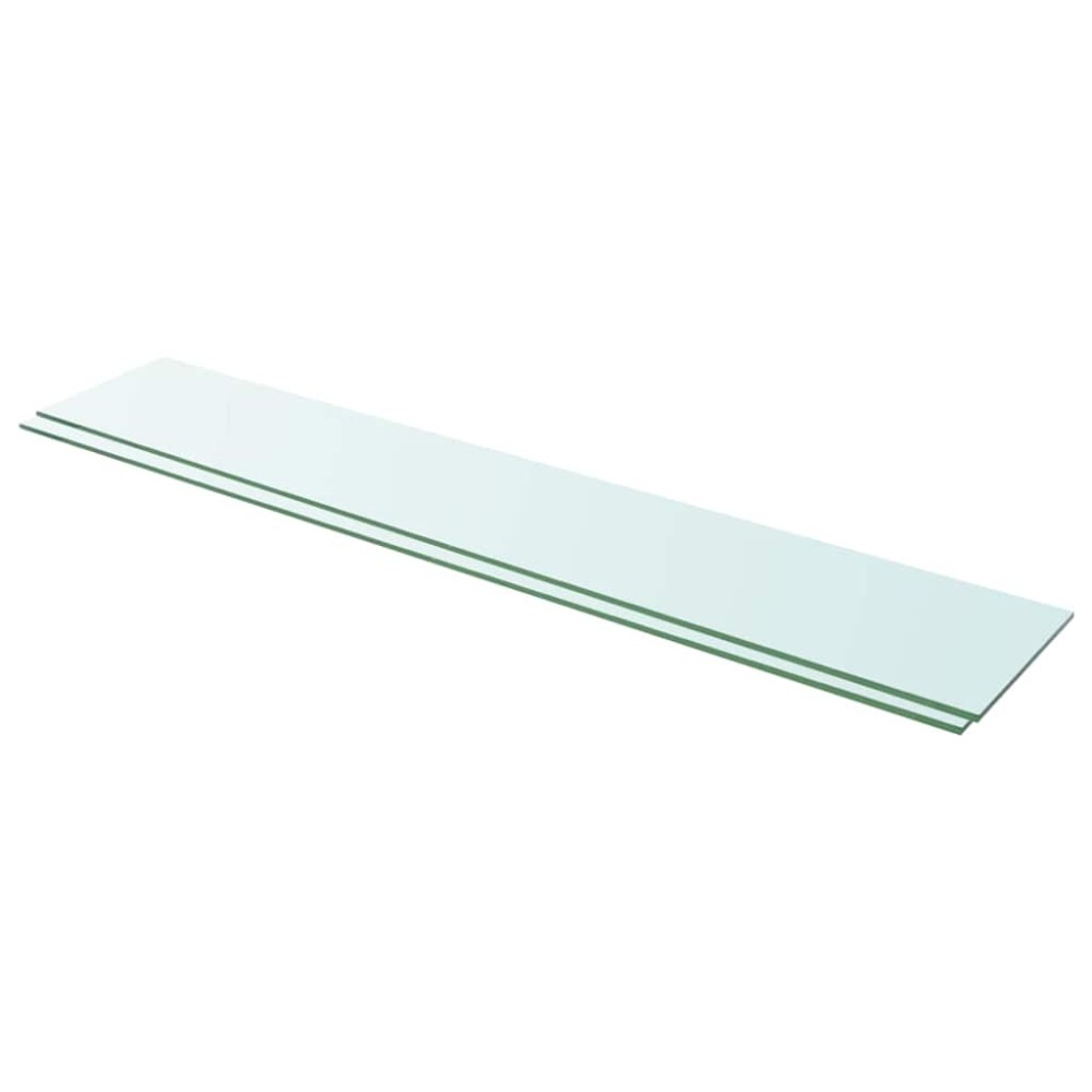 vidaXL Ράφια Πάνελ 2 τεμ. Διάφανα 110 x 20 εκ. Γυάλινα