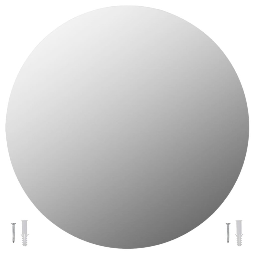 vidaXL Καθρέφτες Τοίχου 2 τεμ. Στρογγυλοί 70 εκ. Γυάλινοι