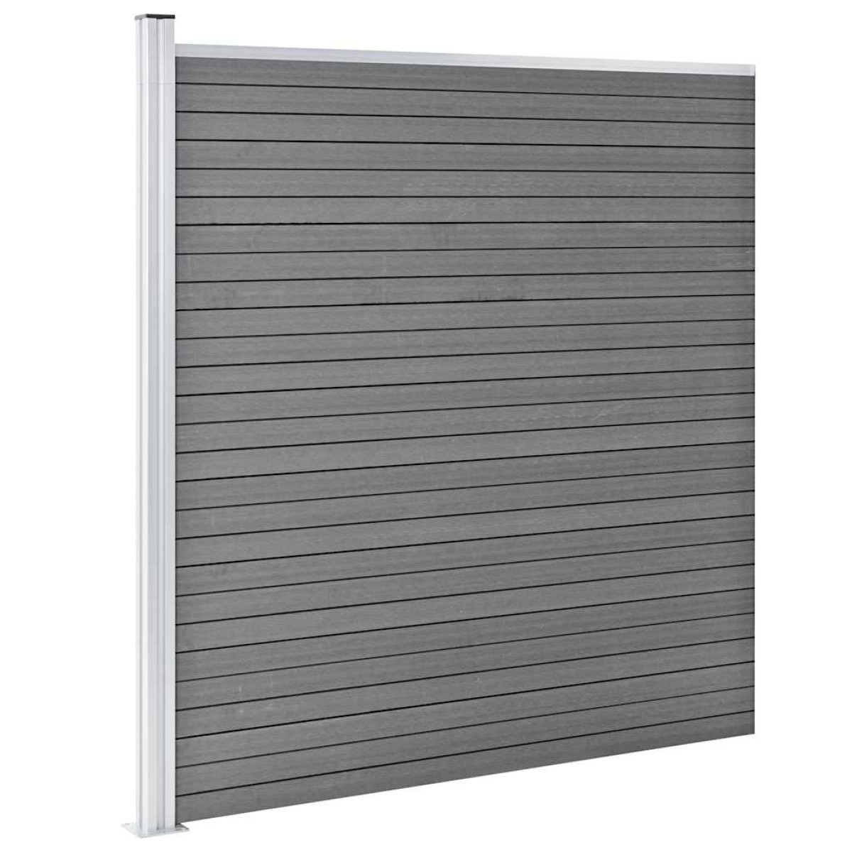 vidaXL Πάνελ Περίφραξης Γκρι 1218 x 186 εκ. από WPC