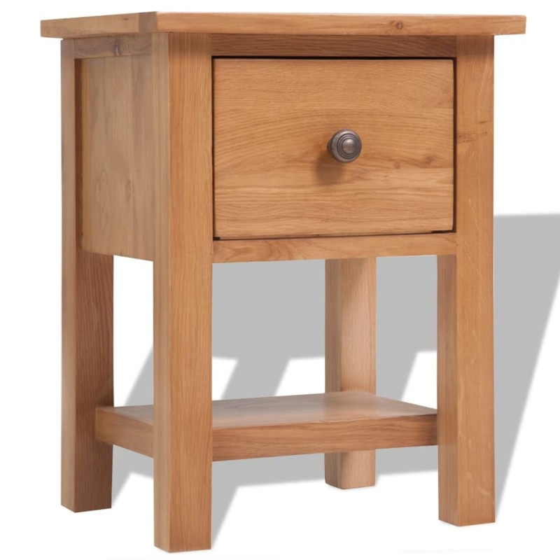 vidaXL Κομοδίνα 2 τεμ. 36 x 30 x 47 εκ. από Μασίφ Ξύλο Δρυός