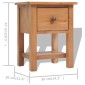 vidaXL Κομοδίνα 2 τεμ. 36 x 30 x 47 εκ. από Μασίφ Ξύλο Δρυός