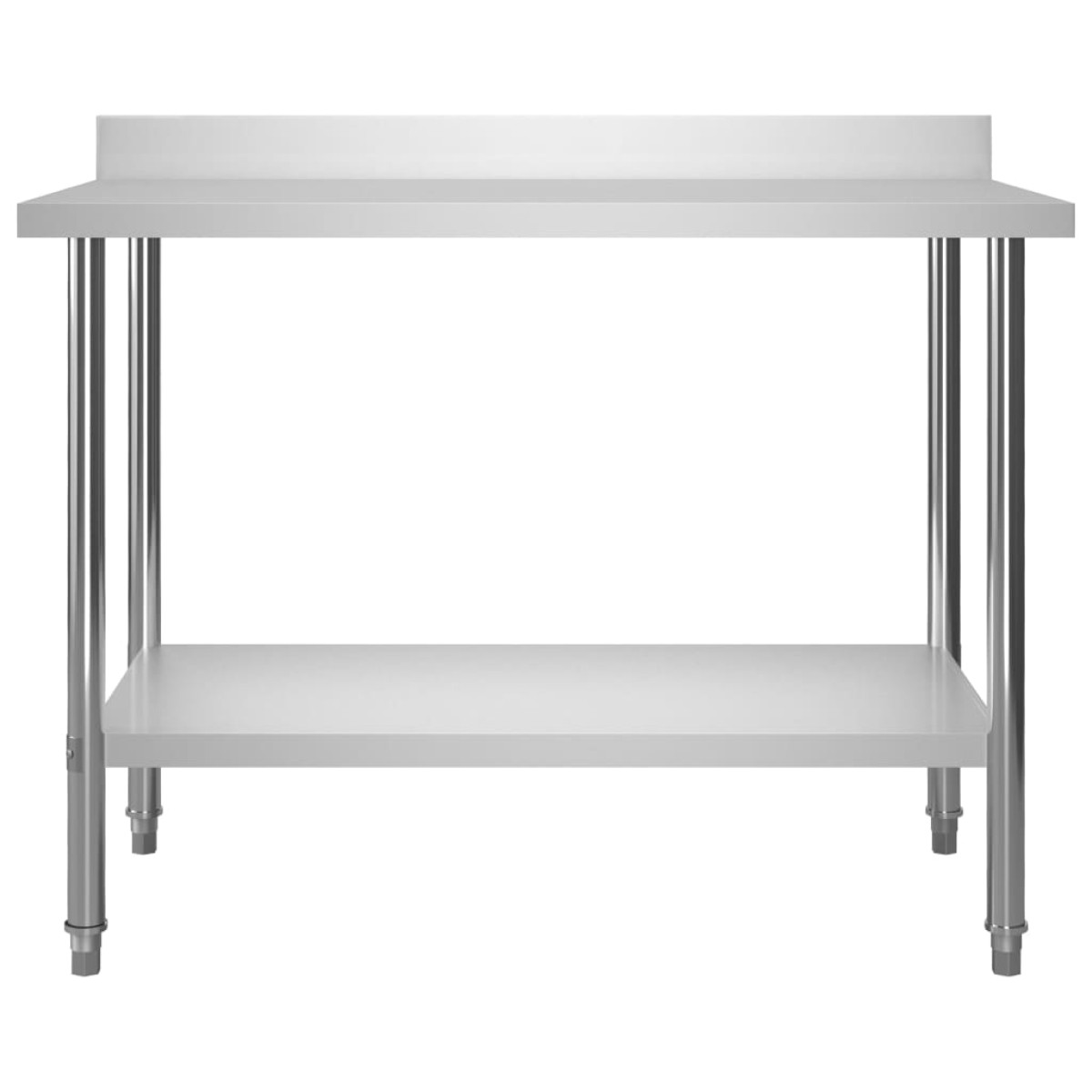 vidaXL Τραπέζι Εργασίας Κουζίνας με Ράφι 120x60x120 εκ. Ανοξ. Ατσάλι