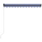 vidaXL Τέντα Συρόμενη Χειροκίνητη Μπλε / Λευκό 300 x 250 εκ.