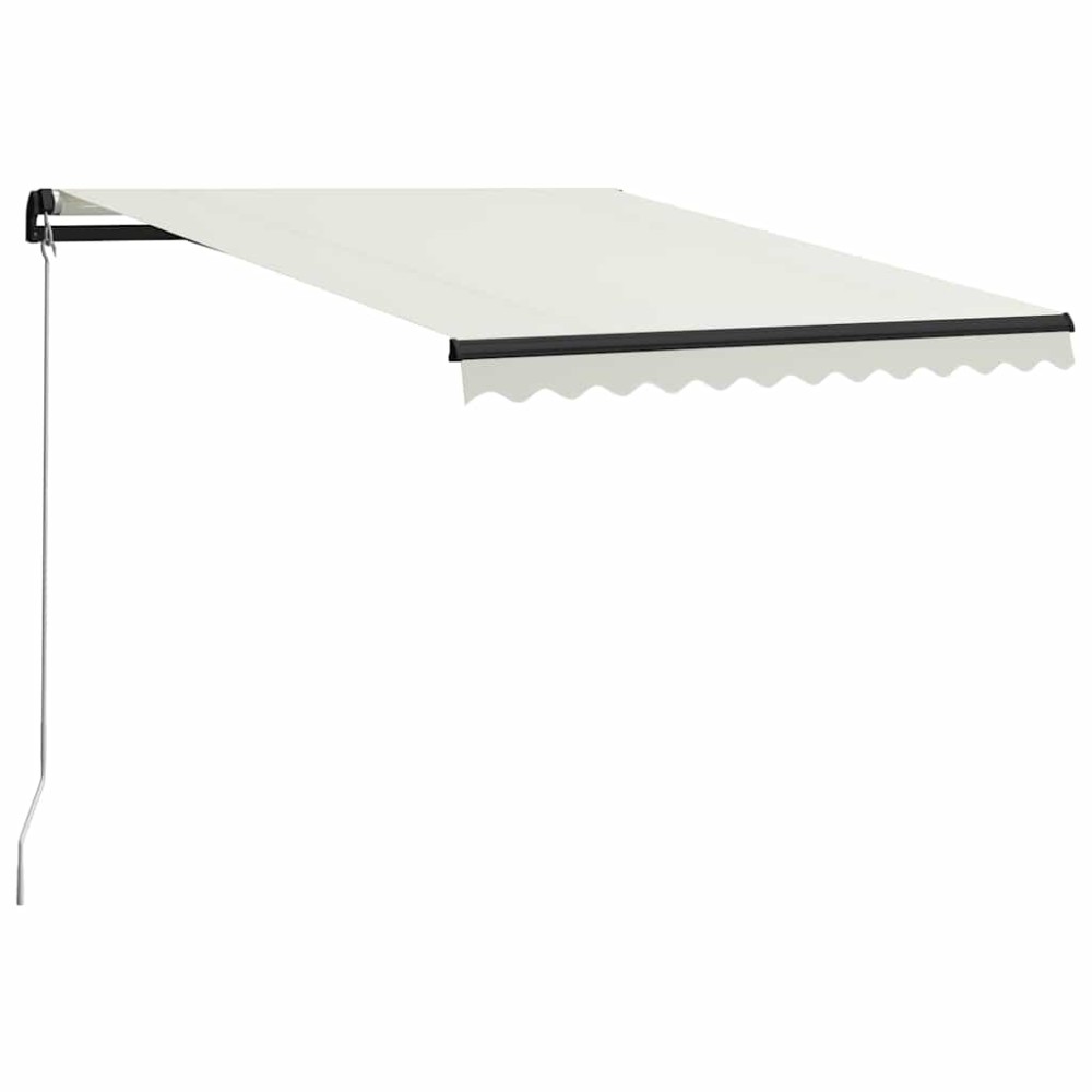 vidaXL Τέντα Συρόμενη Χειροκίνητη με LED Κρεμ 300 x 250 εκ.