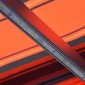 vidaXL Τέντα Συρόμενη Χειροκίνητη με LED Πορτοκαλί/Καφέ 450 x 300 εκ.
