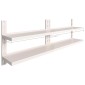 vidaXL Ράφια Τοίχου 2 Επιπέδων 2 τεμ. 240 x 30 εκ. Ανοξείδωτο Ατσάλι