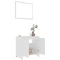 vidaXL Σετ Επίπλων Μπάνιου 4 Τεμαχίων Λευκό από Μοριοσανίδα