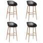 vidaXL Σετ Επίπλων Μπαρ 5 Τεμαχίων Λευκό / Μαύρο