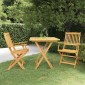 vidaXL Σετ Τραπεζαρίας Κήπου Πτυσσόμενο 3 τεμ. από Μασίφ Ξύλο Ακακίας