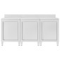 vidaXL Ερμάριο Πάγκος Εργασίας 180 x 60 x 96 εκ. από Ανοξείδωτο Ατσάλι