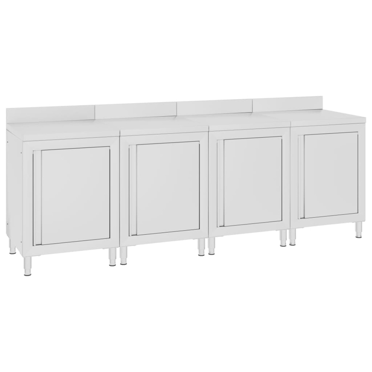vidaXL Ερμάριο Πάγκος Εργασίας 240 x 60 x 96 εκ. από Ανοξείδωτο Ατσάλι