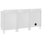 vidaXL Λάντζα Κλειστή με Ερμάριο 180 x 60 x 96 εκ. Ανοξείδωτο Ατσάλι