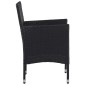 vidaXL Σετ Τραπεζαρίας Κήπου 5 Τεμαχίων Μαύρο Συνθ. Ρατάν/Ξύλο Ακακίας