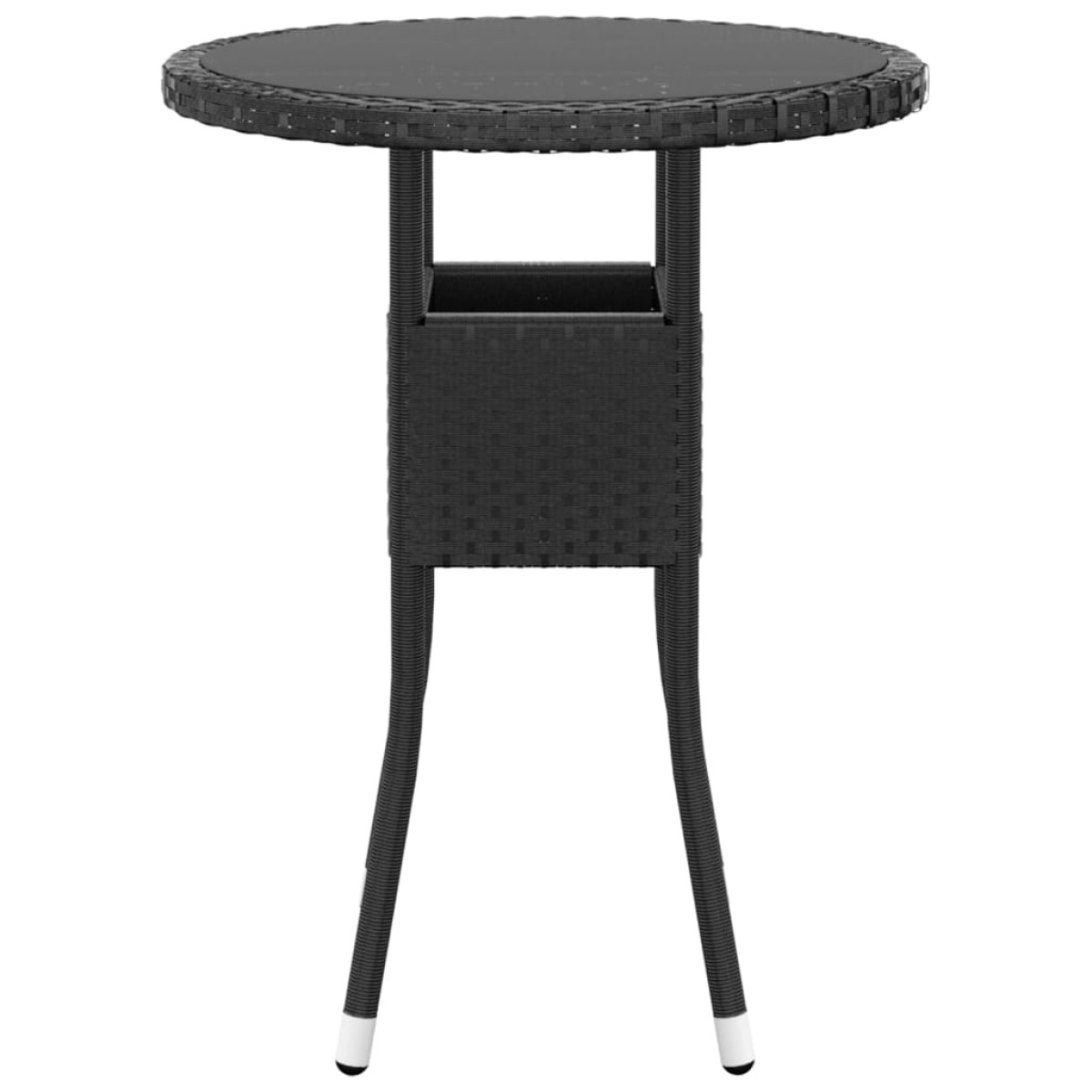 vidaXL Σετ Επίπλων Bistro Κήπου 3 τεμ. Μαύρο από Συνθετικό Ρατάν