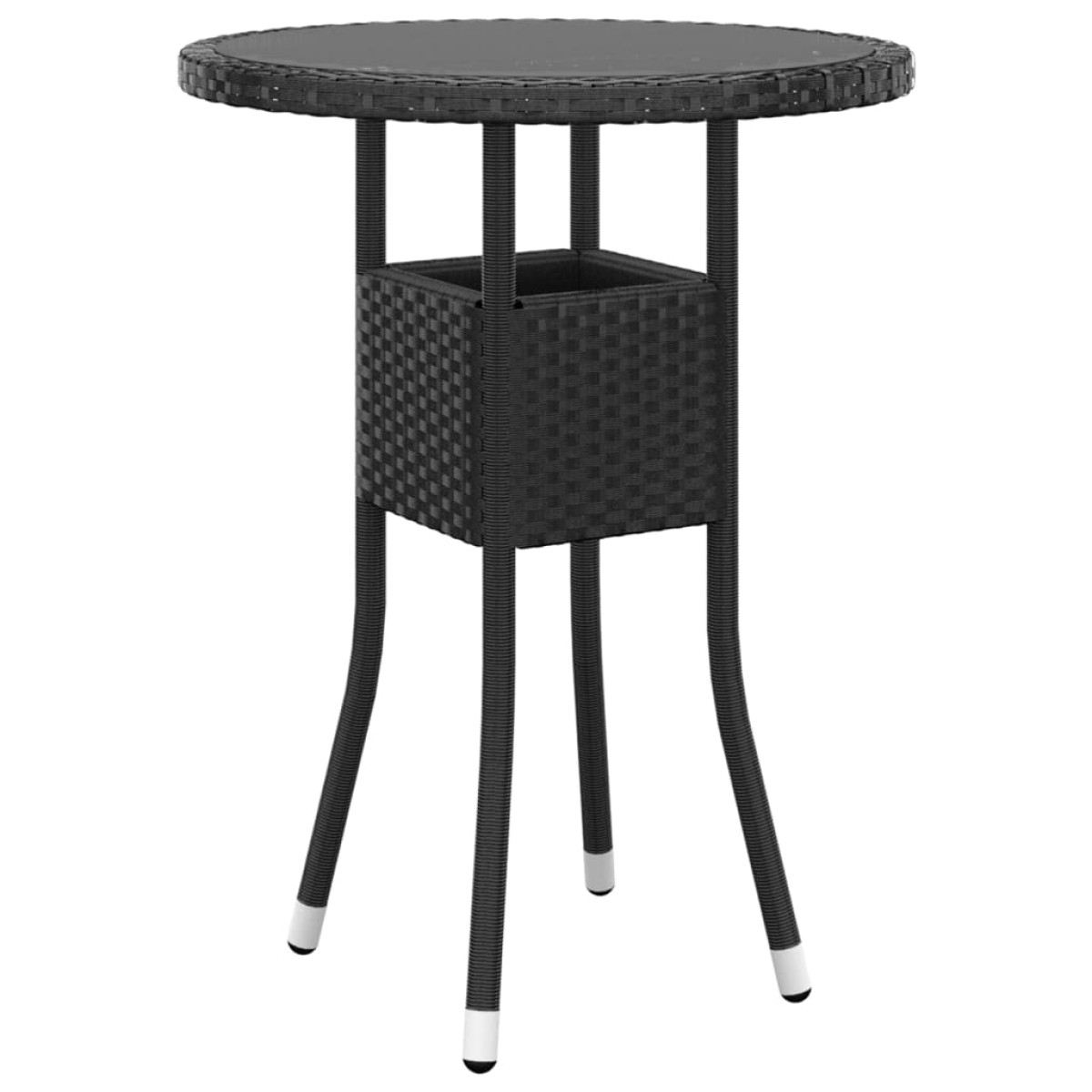 vidaXL Σετ Επίπλων Bistro Κήπου 3 τεμ. Μαύρο από Συνθετικό Ρατάν